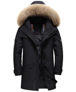 Manteau d'hiver noir pour homme