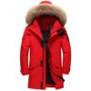 Manteau d'hiver rouge pour homme