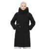 Manteau chauffant noir épais pour femme