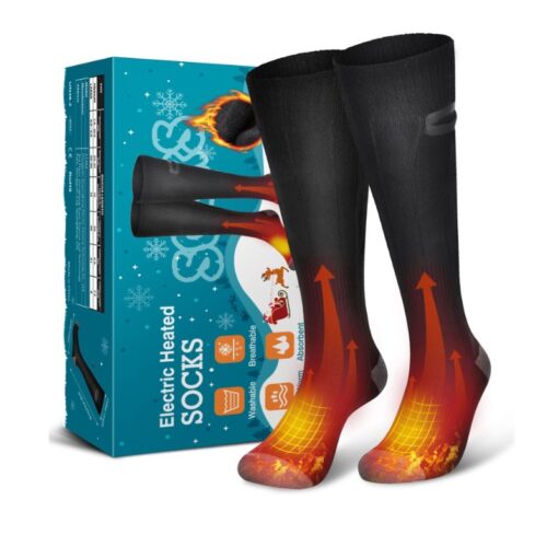 Chaussettes chauffantes pour hommes et femmes 4000mah chauffantes lectriques pour l hiver cyclisme Ski voyage cadeau wpp1693989276453